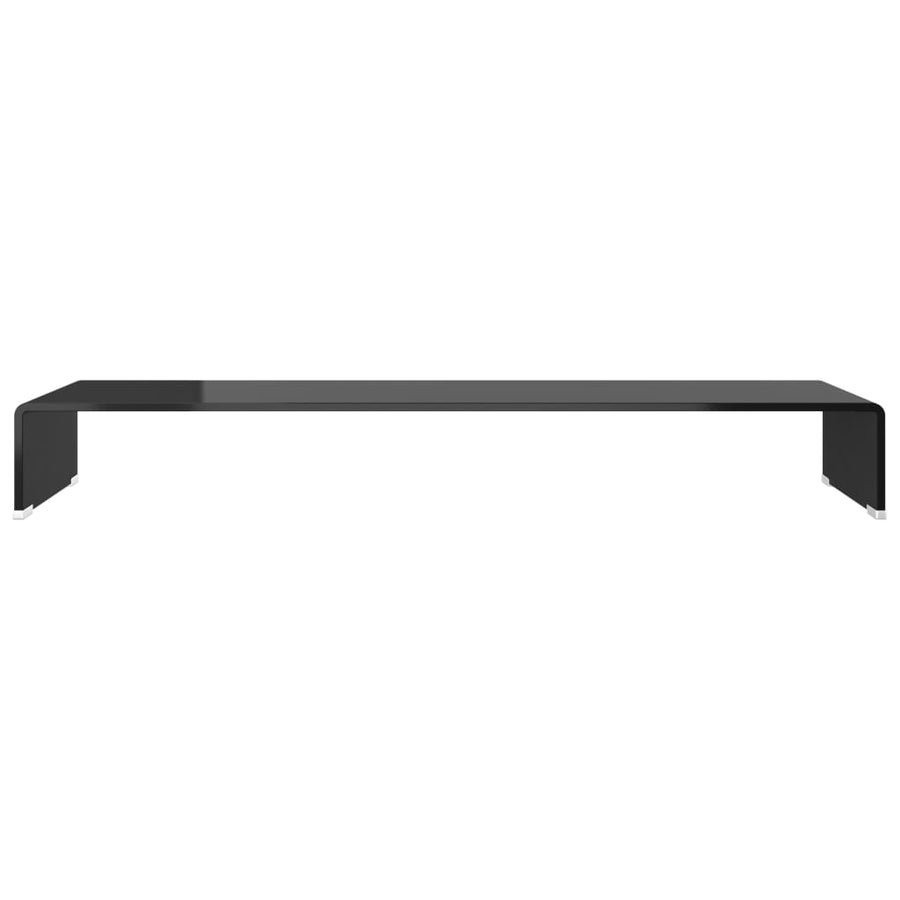 Tv-Meubel/Monitorverhoger Glas 100 x 30 x 13 cm Zwart