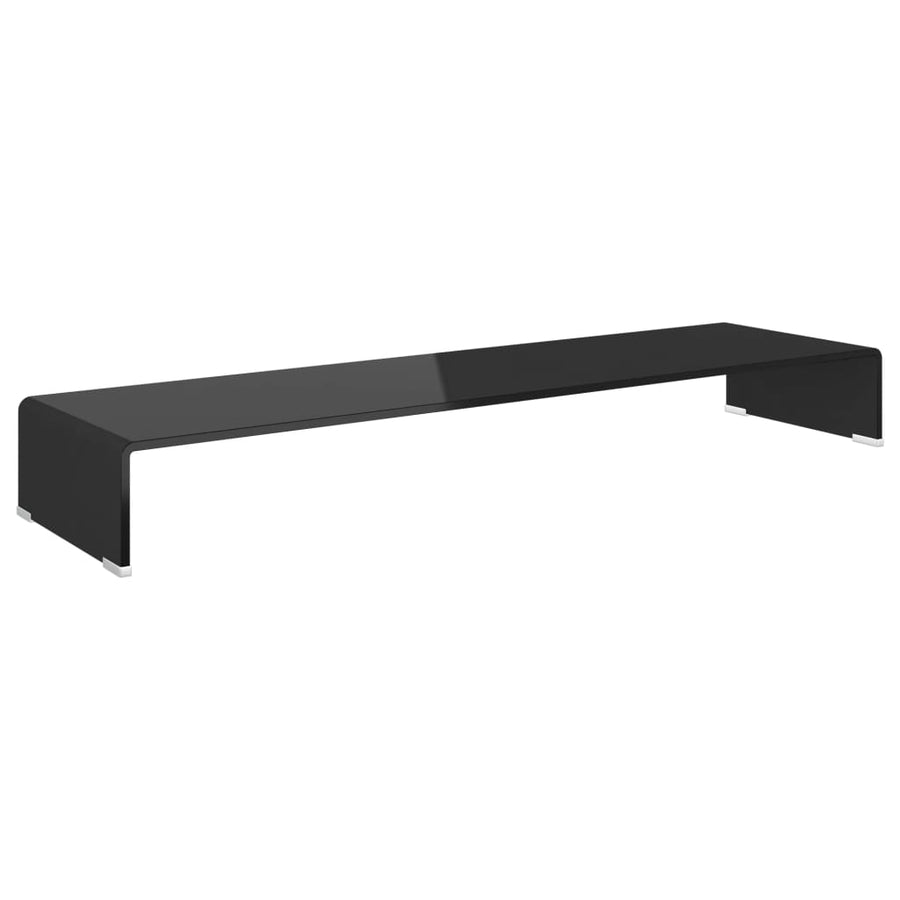 Tv-Meubel/Monitorverhoger Glas 110 x 30 x 13 cm Zwart