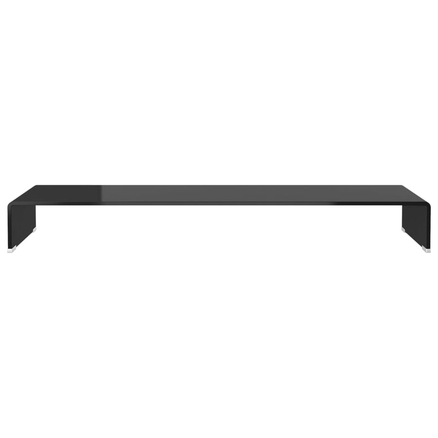 Tv-Meubel/Monitorverhoger Glas 110 x 30 x 13 cm Zwart