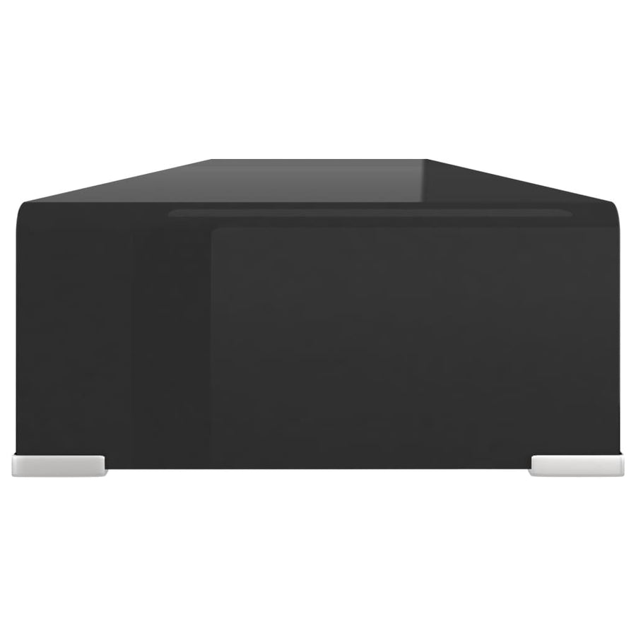 Tv-Meubel/Monitorverhoger Glas 110 x 30 x 13 cm Zwart