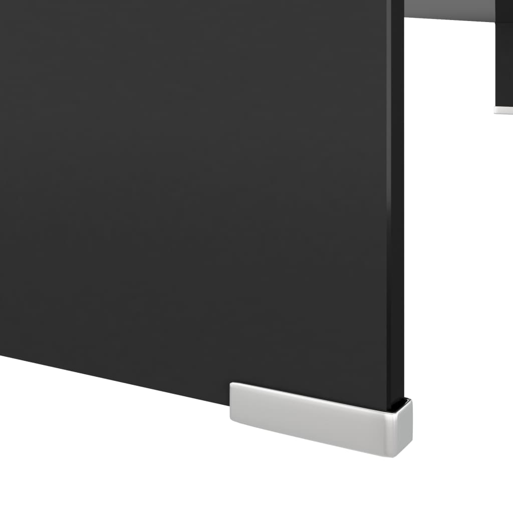Tv-Meubel/Monitorverhoger Glas 110 x 30 x 13 cm Zwart