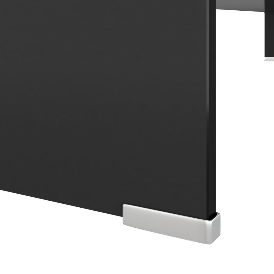 Tv-Meubel/Monitorverhoger Glas 110 x 30 x 13 cm Zwart