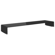 Tv-Meubel/Monitorverhoger Glas 120 x 30 x 13 cm Zwart