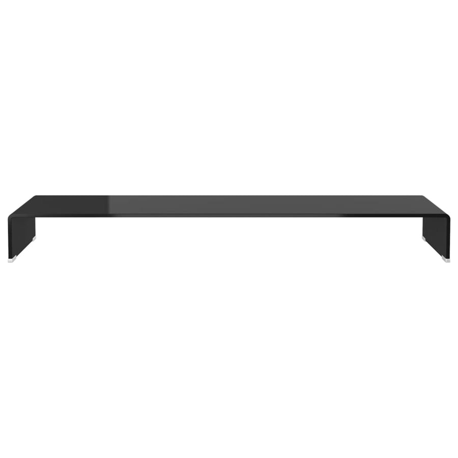 Tv-Meubel/Monitorverhoger Glas 120 x 30 x 13 cm Zwart