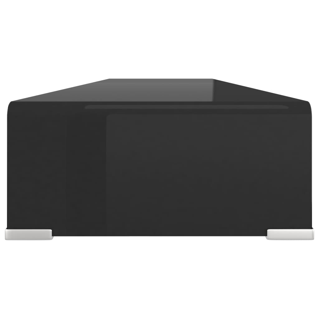 Tv-Meubel/Monitorverhoger Glas 120 x 30 x 13 cm Zwart