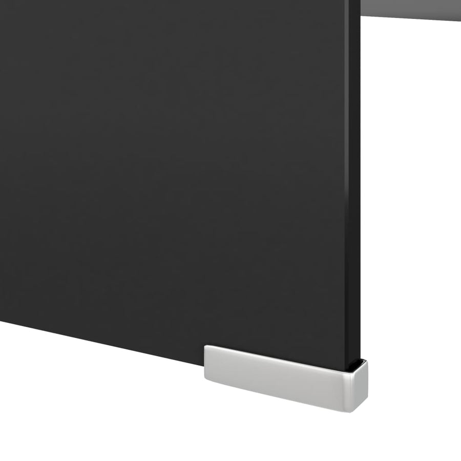 Tv-Meubel/Monitorverhoger Glas 120 x 30 x 13 cm Zwart