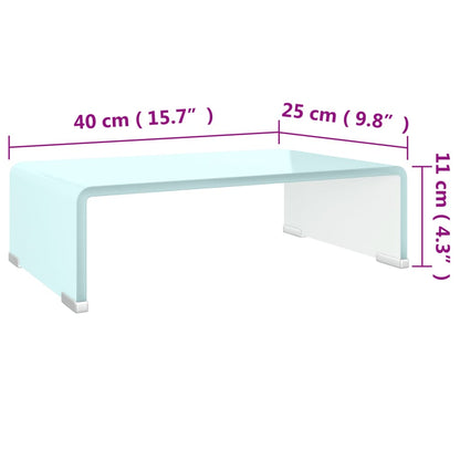 Tv-Meubel/Monitorverhoger Glas 40 x 25 x 11 cm Groen