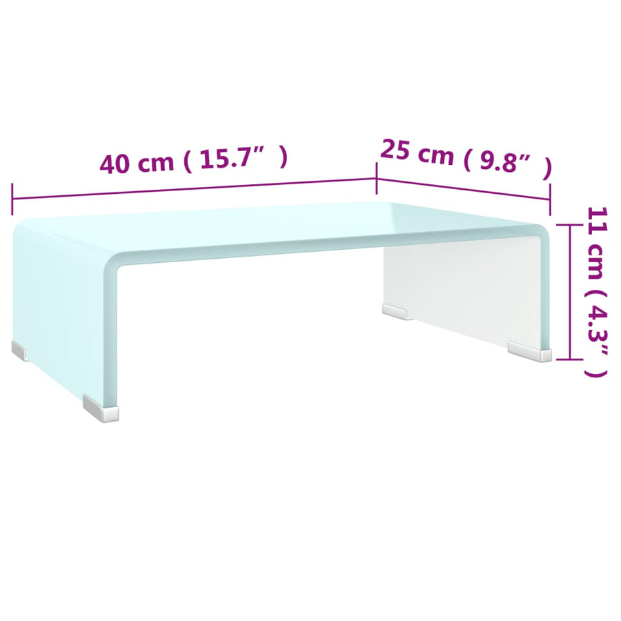 Tv-Meubel/Monitorverhoger Glas 40 x 25 x 11 cm Groen