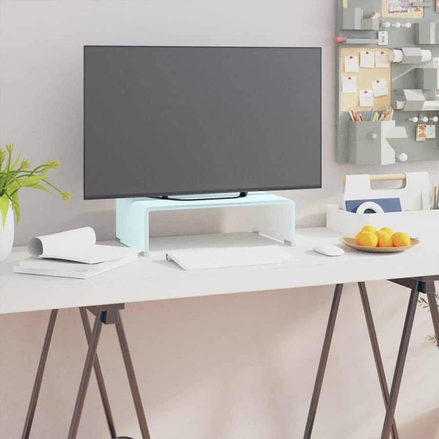 Tv-Meubel/Monitorverhoger Glas 40 x 25 x 11 cm Groen
