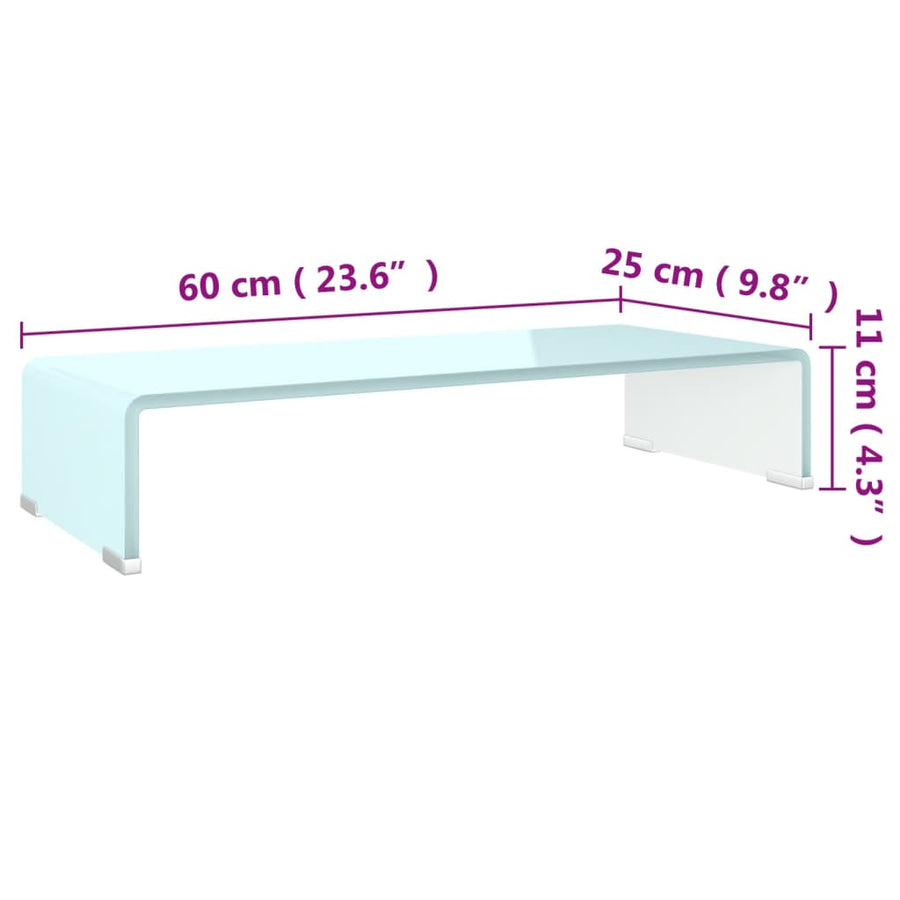 Tv-Meubel/Monitorverhoger Glas 60 x 25 x 11 cm Groen