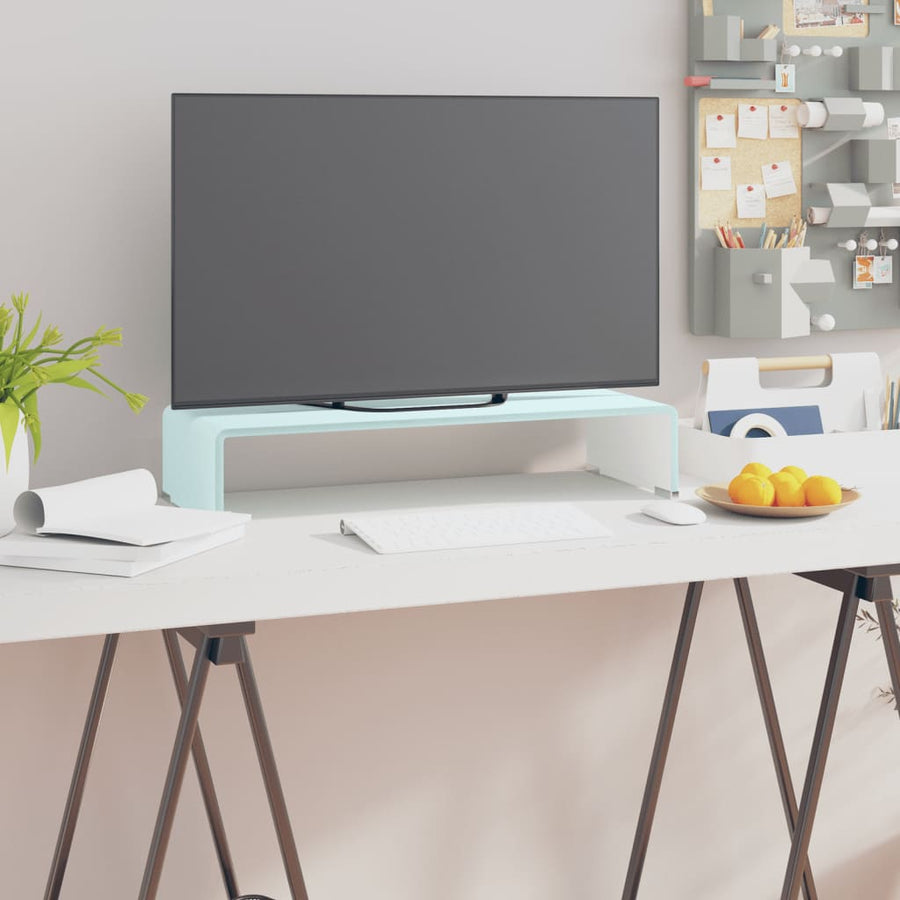 Tv-Meubel/Monitorverhoger Glas 60 x 25 x 11 cm Groen