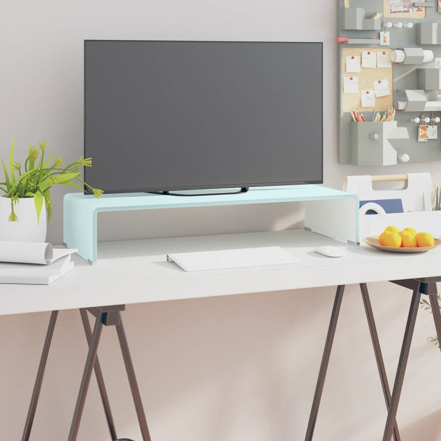 Tv-Meubel/Monitorverhoger Glas 70 x 30 x 13 cm Groen