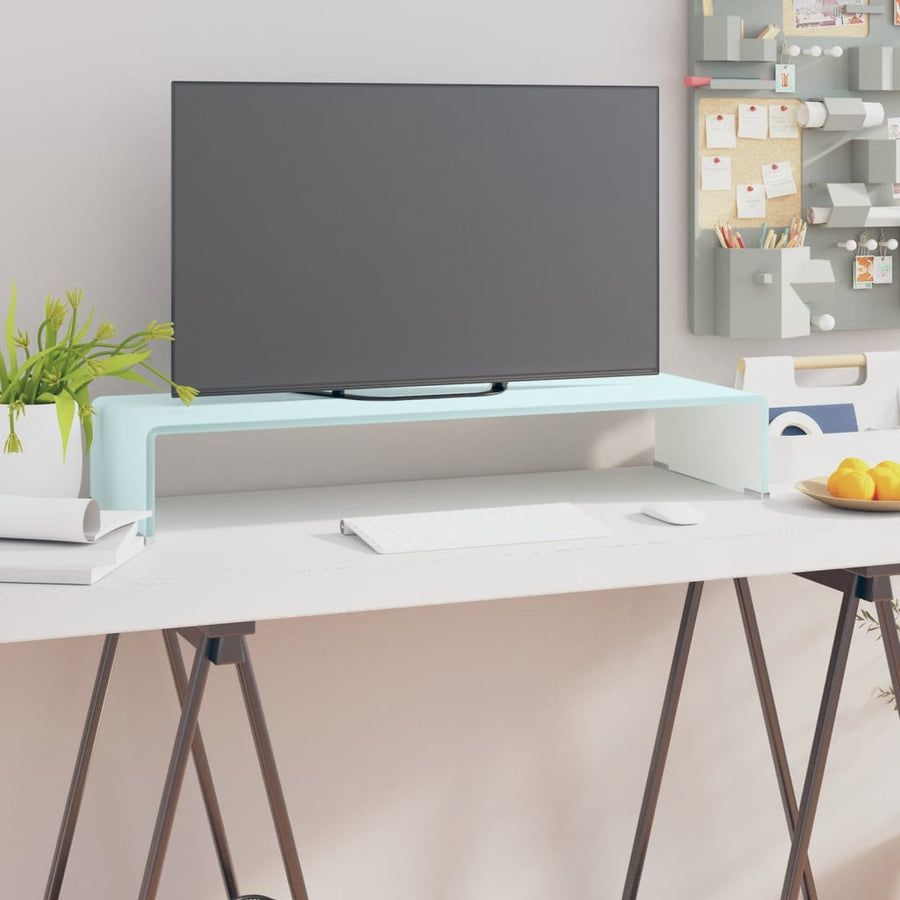 Tv-Meubel/Monitorverhoger Glas 80 x 30 x 13 cm Groen