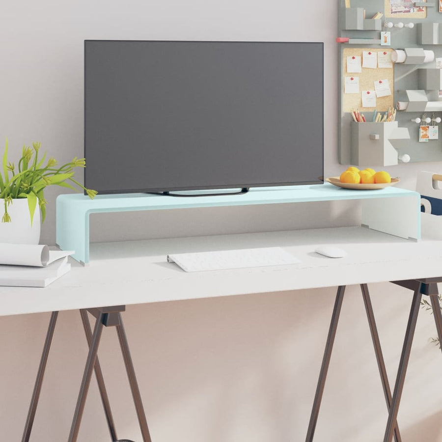 Tv-Meubel/Monitorverhoger Glas 90 x 30 x 13 cm Groen