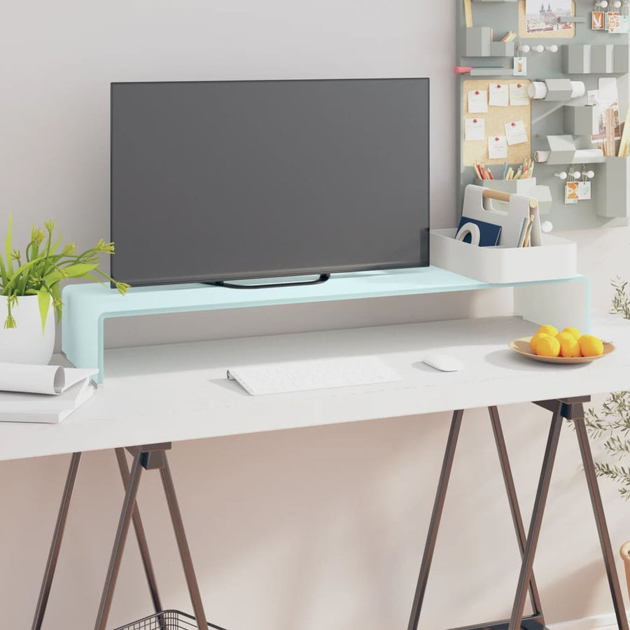Tv-Meubel/Monitorverhoger Glas 100 x 30 x 13 cm Groen