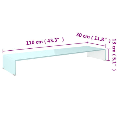 Tv-Meubel/Monitorverhoger Glas 110 x 30 x 13 cm Groen