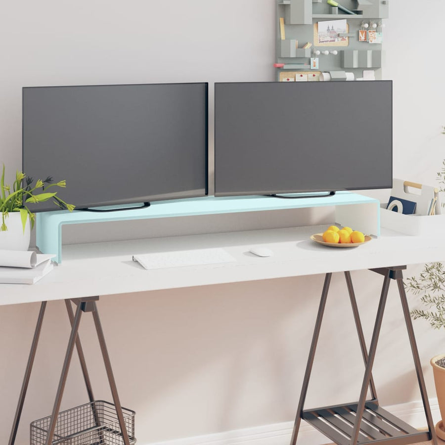 Tv-Meubel/Monitorverhoger Glas 110 x 30 x 13 cm Groen