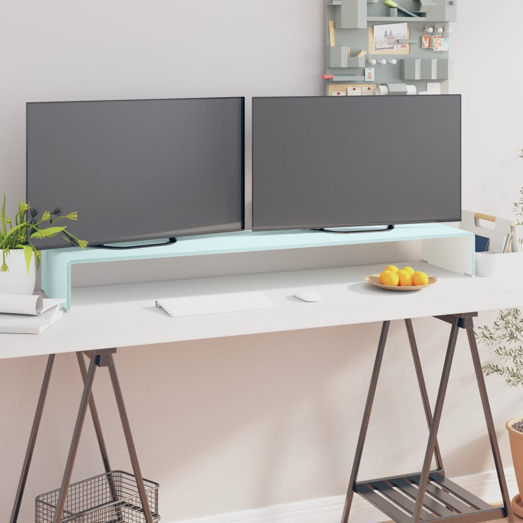 Tv-Meubel/Monitorverhoger Glas 120 x 30 x 13 cm Groen