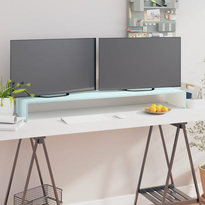 Tv-Meubel/Monitorverhoger Glas 120 x 30 x 13 cm Groen