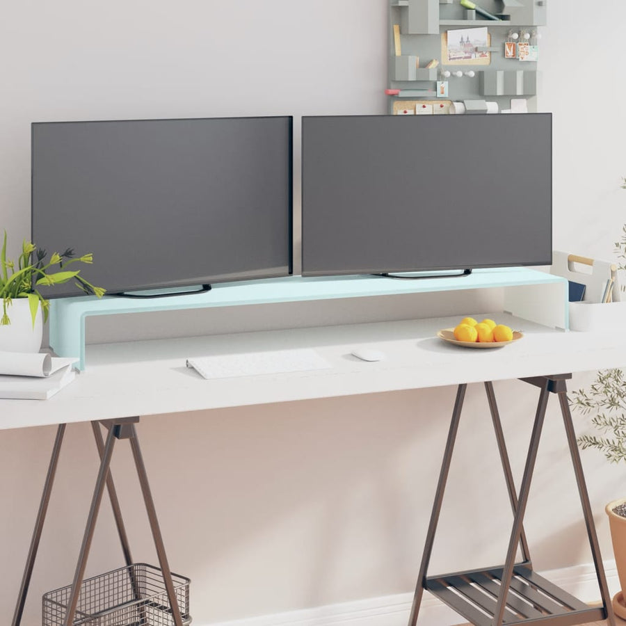 Tv-Meubel/Monitorverhoger Glas 120 x 30 x 13 cm Groen