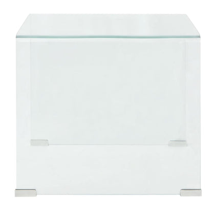 Salontafel Transparant 49,5X50X45 Cm Gehard Glas