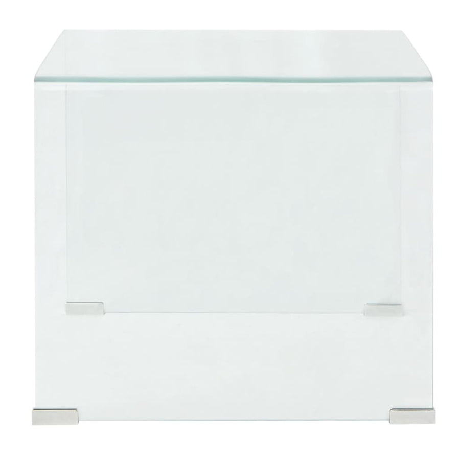 Salontafel Transparant 49,5X50X45 Cm Gehard Glas