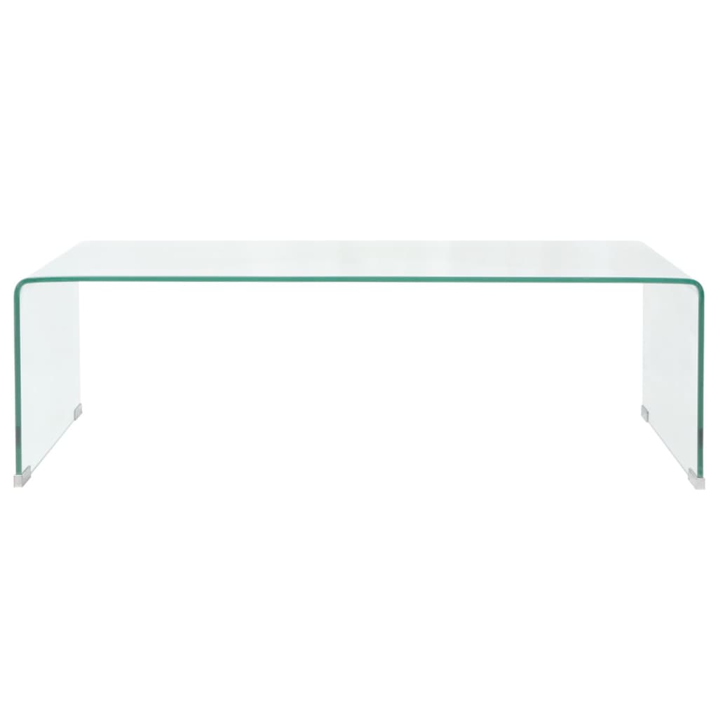 Salontafel 98X45X30 Cm Gehard Glas Transparant