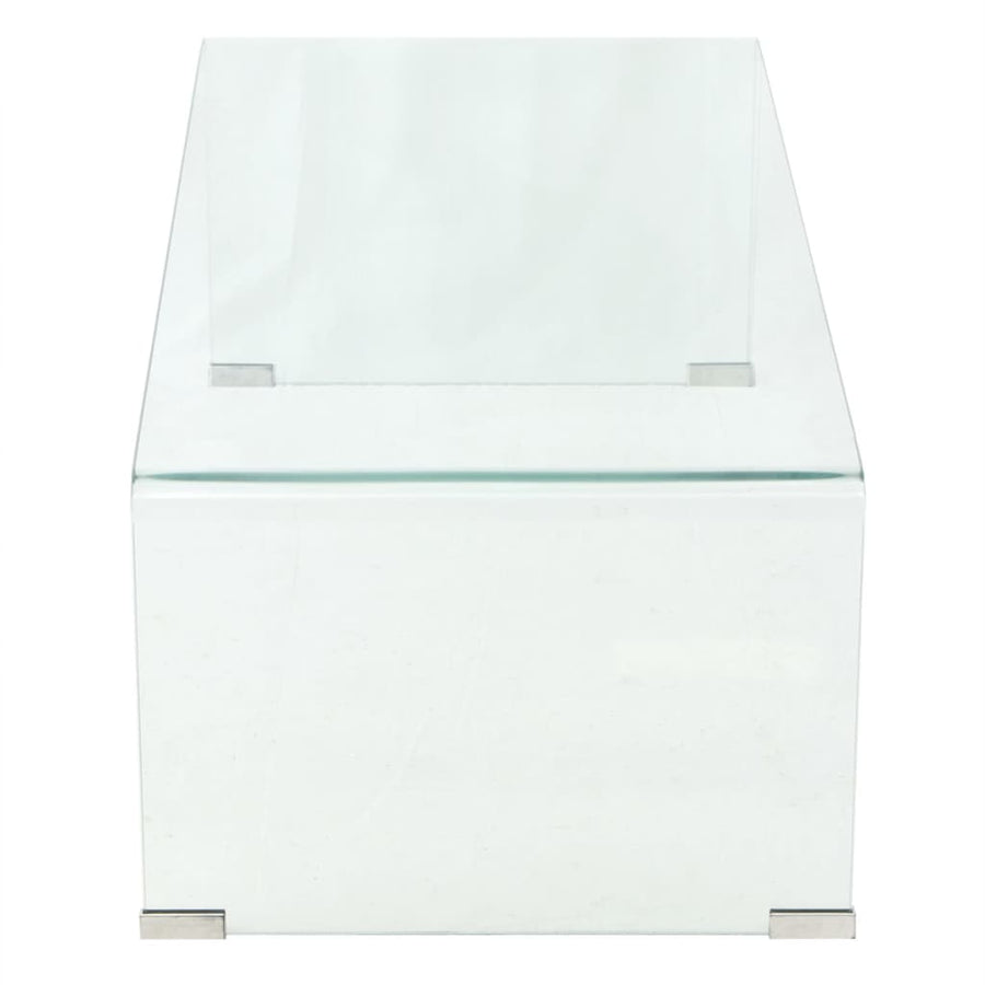 Salontafel 98X45X30 Cm Gehard Glas Transparant