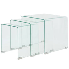Bijzettafel Set -Dlg Transparant Gehard Glas 3