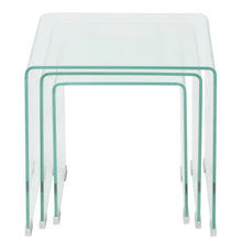 Bijzettafel Set -Dlg Transparant Gehard Glas 3