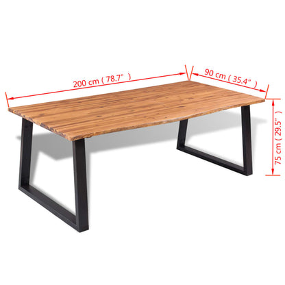 Eetkamertafel 200X90 Cm Massief Acaciahout