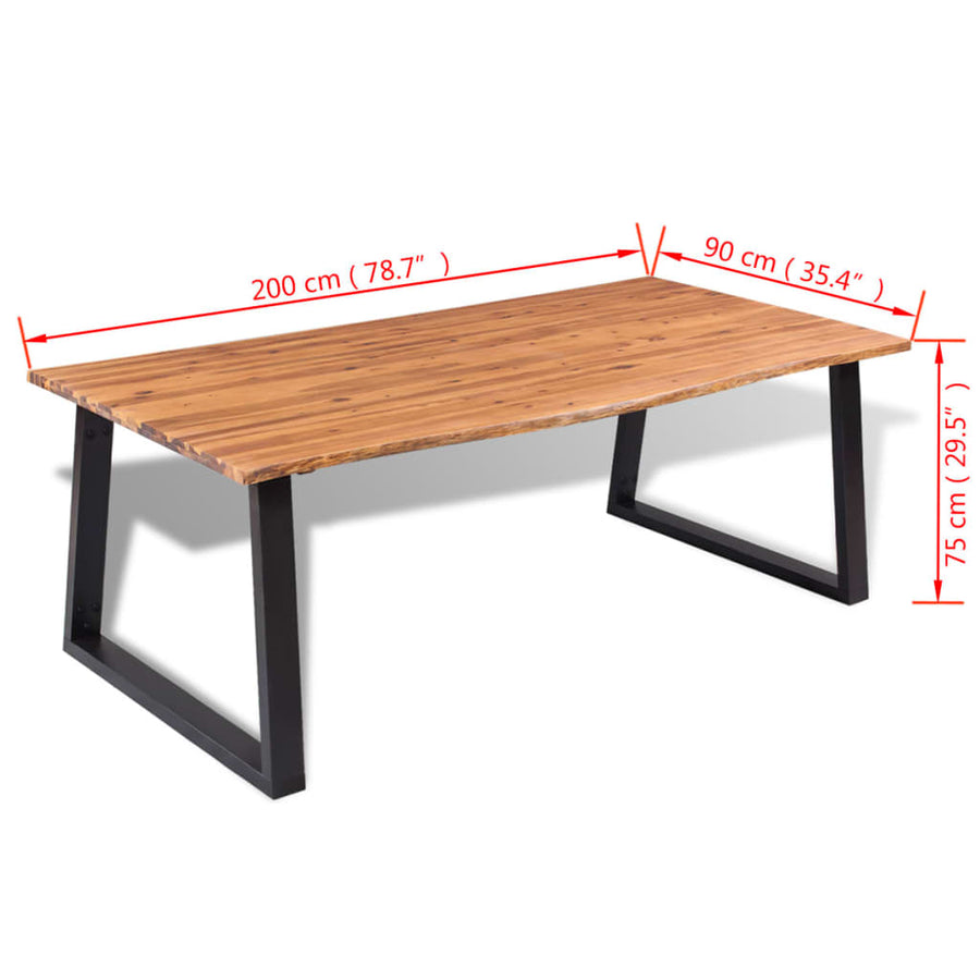 Eetkamertafel 200X90 Cm Massief Acaciahout