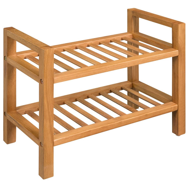 Schoenenrek Met 2 Schappen Massief Eikenhout 50 x 27 x 40 cm