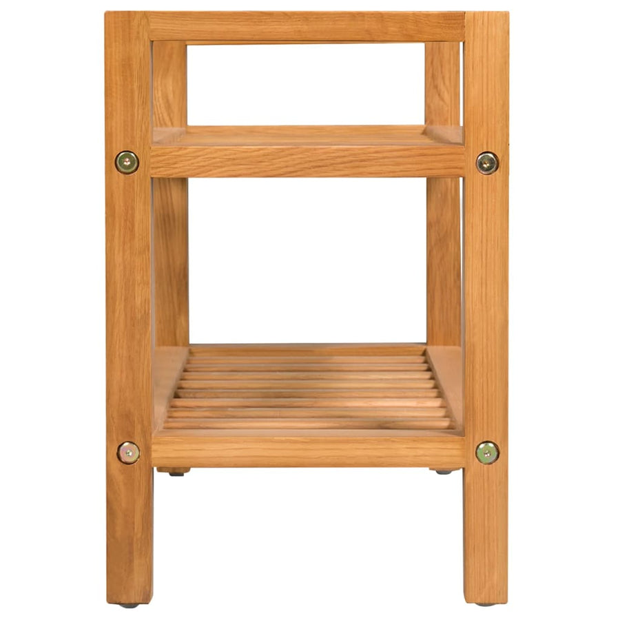 Schoenenrek Met 2 Schappen Massief Eikenhout 50 x 27 x 40 cm