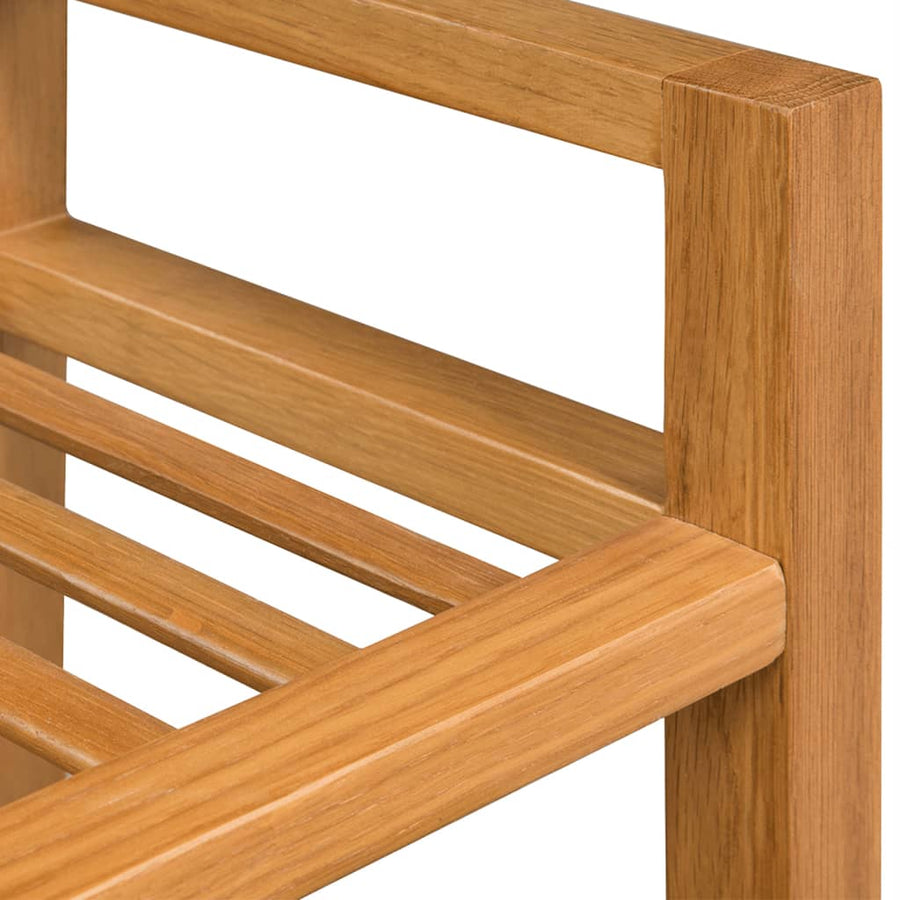Schoenenrek Met 2 Schappen Massief Eikenhout 50 x 27 x 40 cm