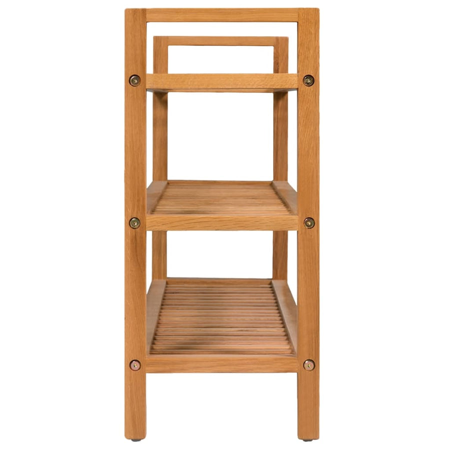 Schoenenrek Met 3 Schappen Massief Eikenhout 100 x 27 x 60 cm