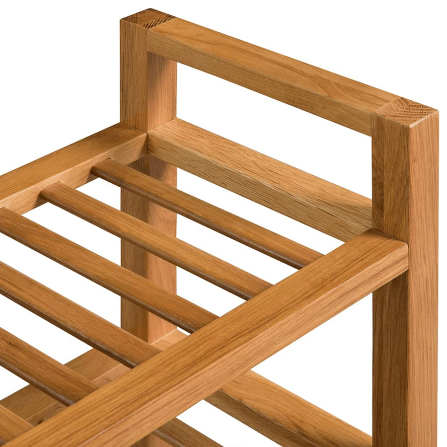 Schoenenrek Met 3 Schappen Massief Eikenhout 100 x 27 x 60 cm