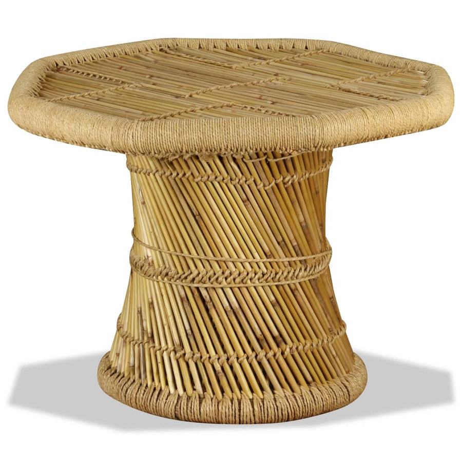 Salontafel Achthoekig 60X60X45 Cm Bamboe Bruin