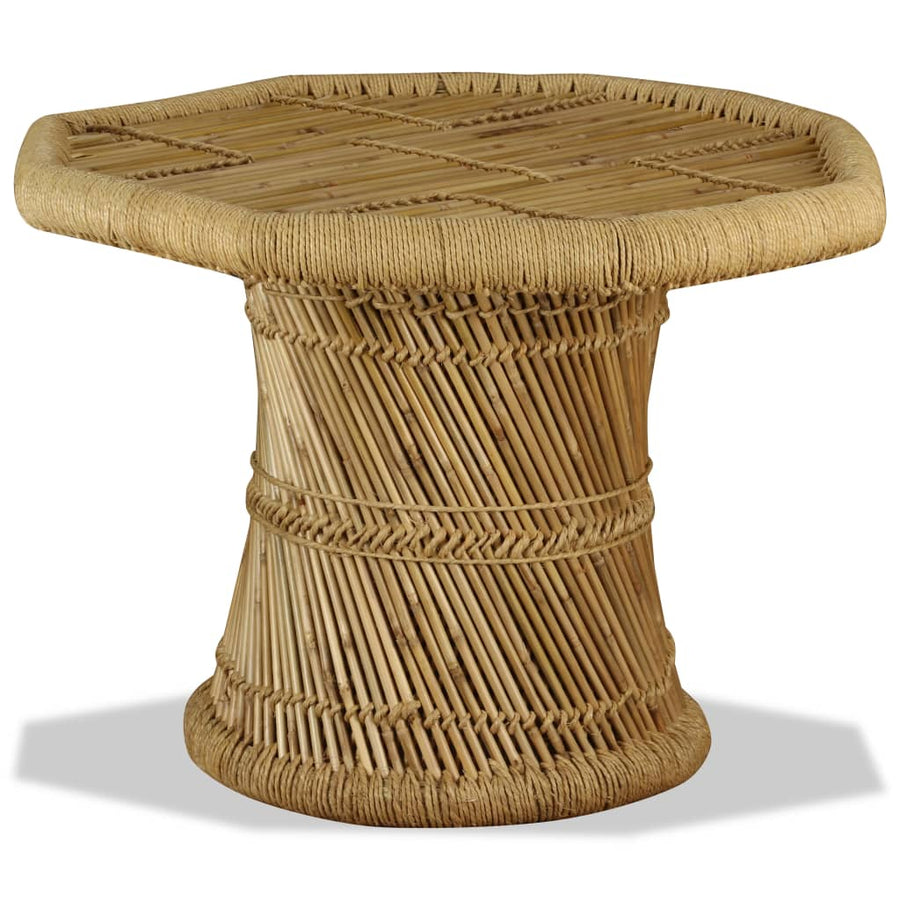 Salontafel Achthoekig 60X60X45 Cm Bamboe Bruin