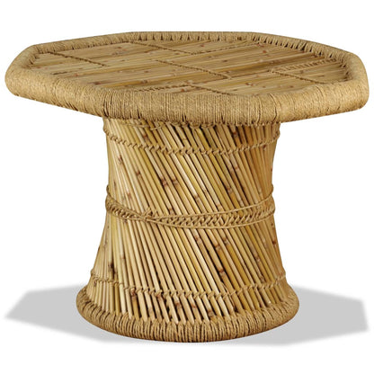 Salontafel Achthoekig 60X60X45 Cm Bamboe Bruin