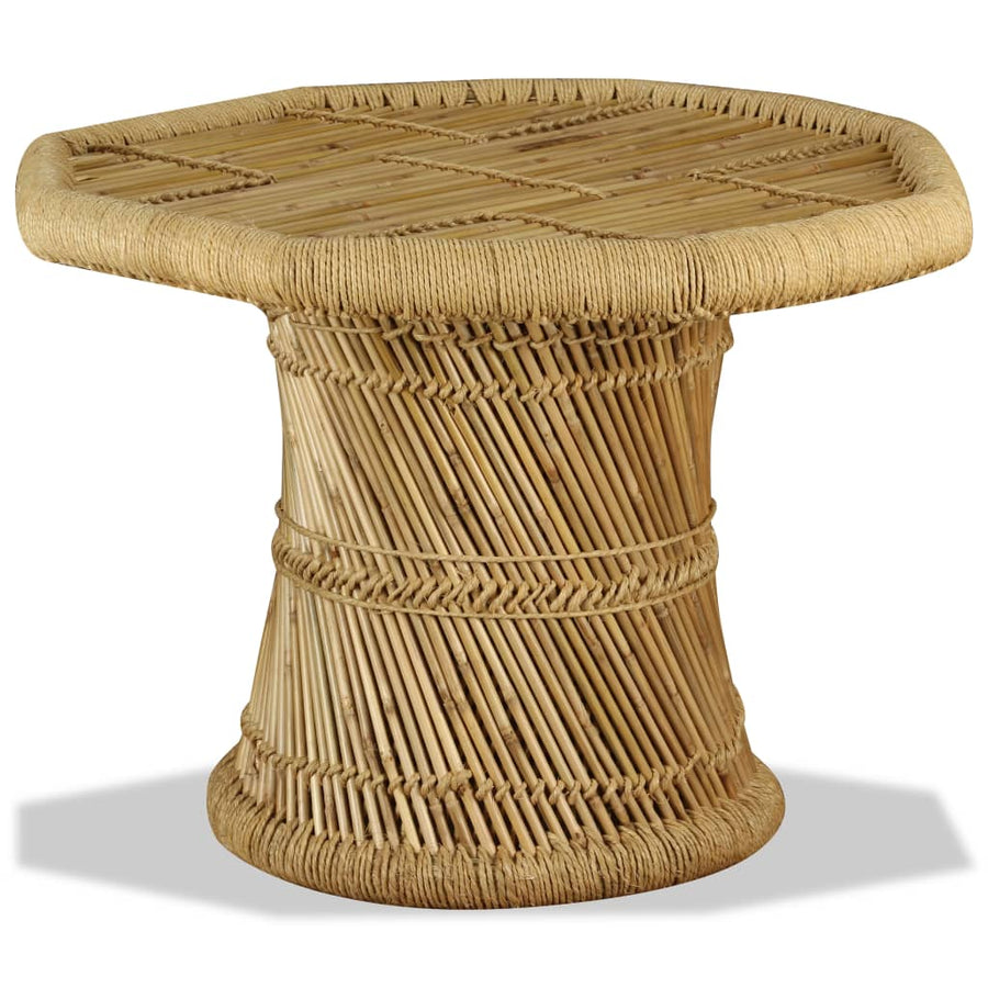Salontafel Achthoekig 60X60X45 Cm Bamboe Bruin