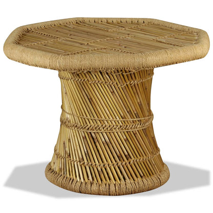 Salontafel Achthoekig 60X60X45 Cm Bamboe Bruin