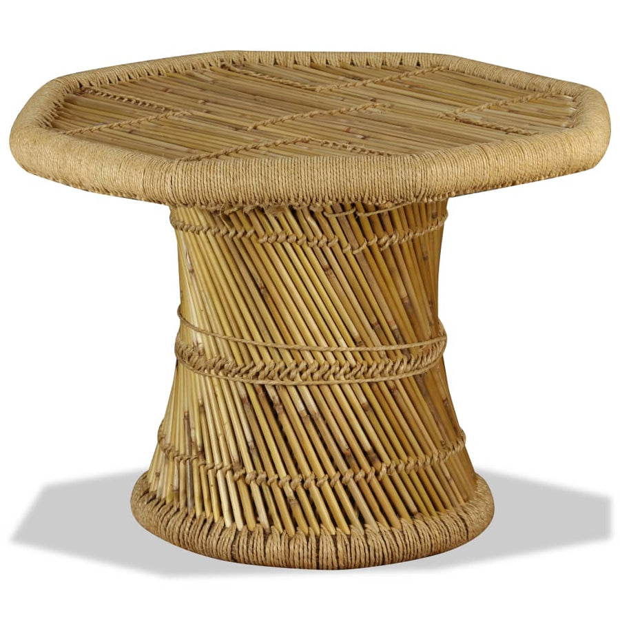 Salontafel Achthoekig 60X60X45 Cm Bamboe Bruin