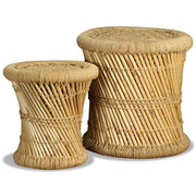 Krukken set 2 stuks bamboe jute bruin