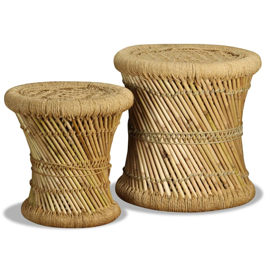 Krukken Bamboe En Jute Bruin