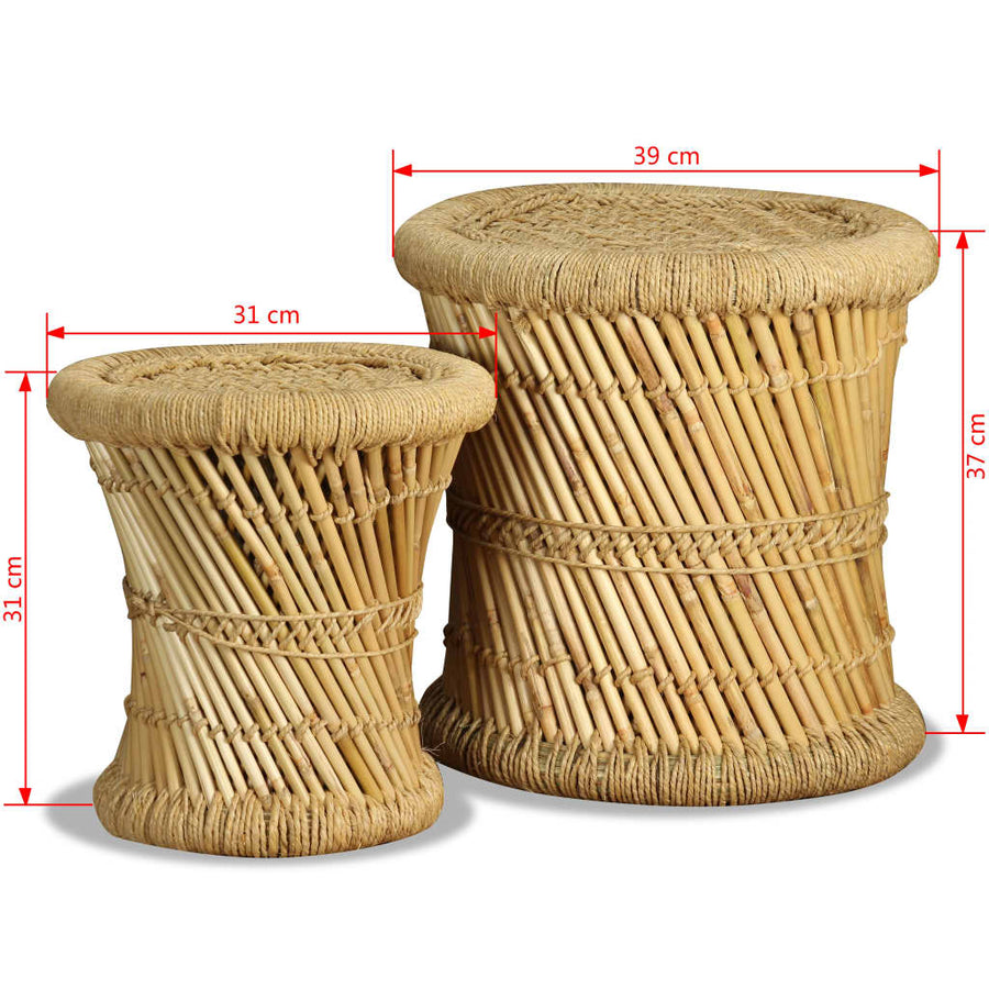 Krukken Bamboe En Jute Bruin
