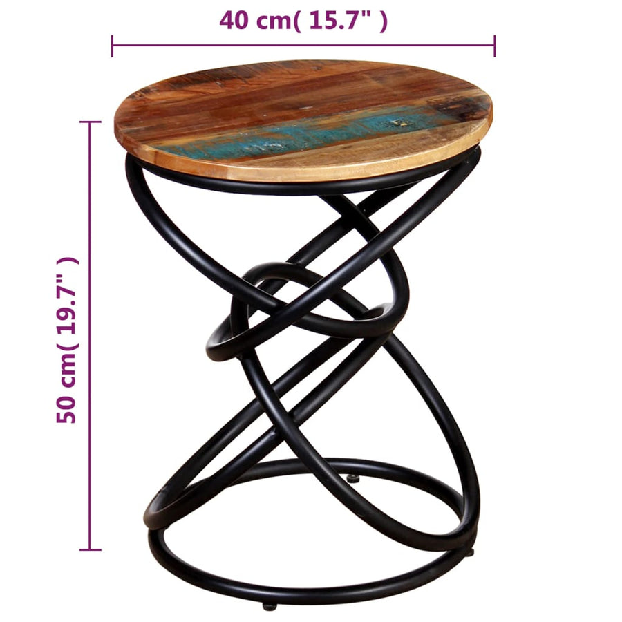 Bijzettafel massief gerecycled hout