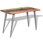 Dining Table 120x60x76 cm Solid Reclaimed Wood