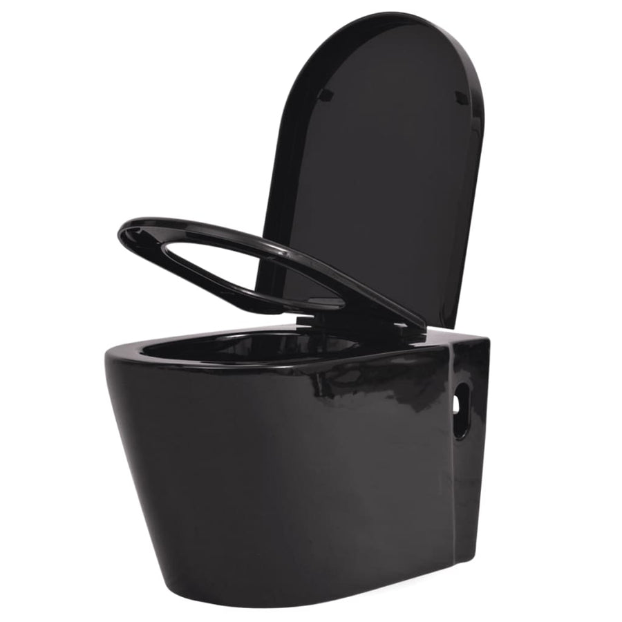 Hangend Toilet Keramiek Zwart