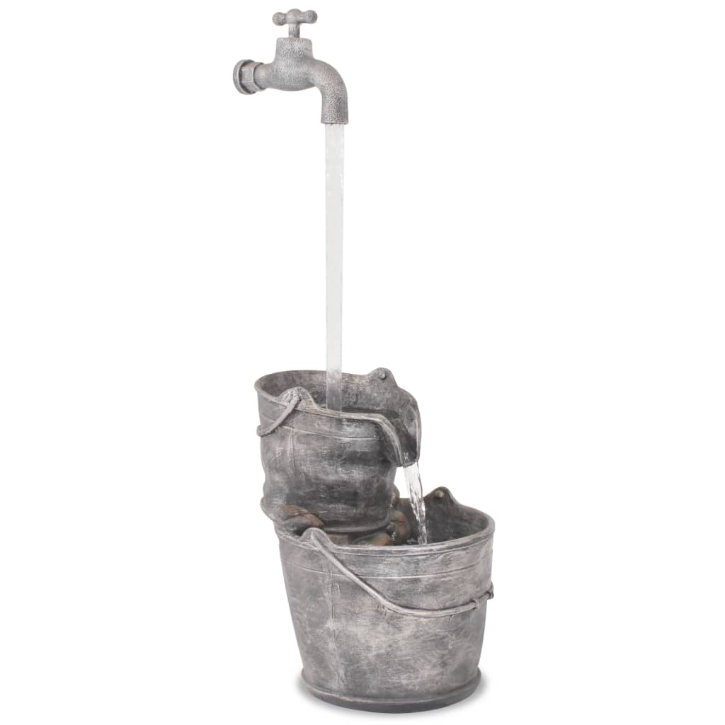 Waterornament Met Kraan En Emmers Polyresin